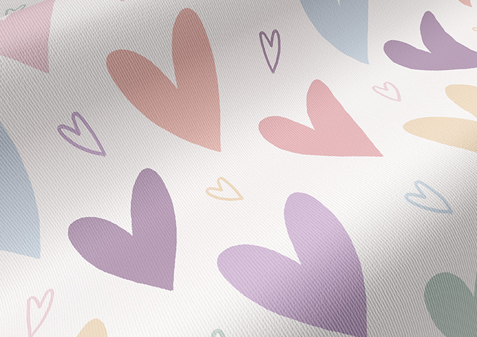 Pastel Hearts, Multi - Twist&Fit Roller Blind - Image 4